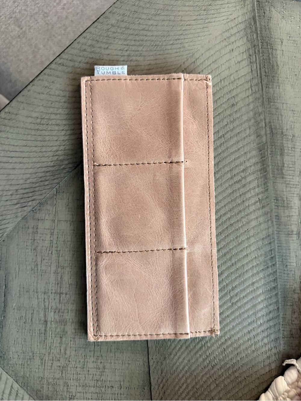 Women's tan Leather Card Holder Wallet - Picture 1 of 3
